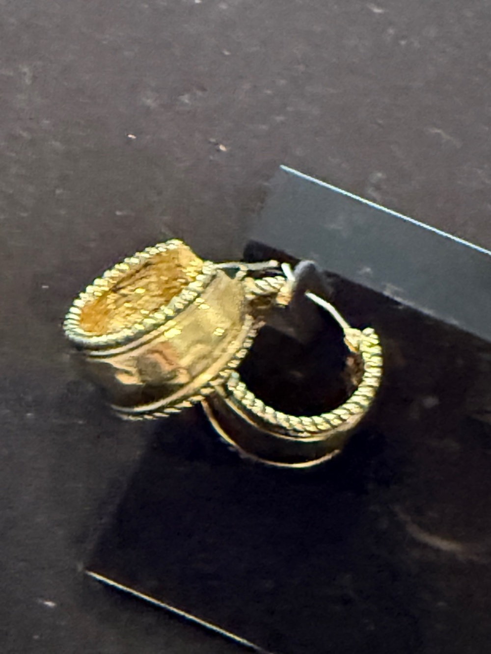 Gold hoop earrings